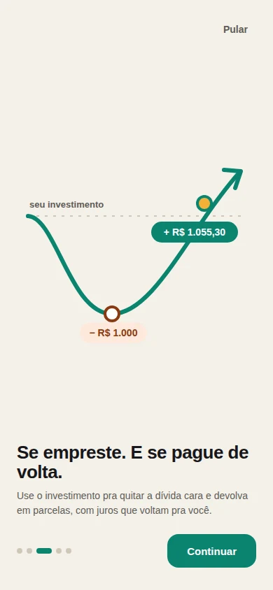 Tela: Se empreste e se pague de volta