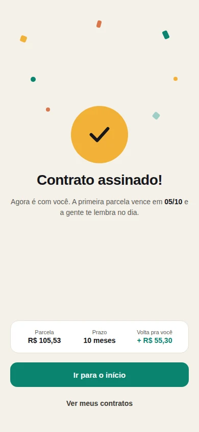 Tela Contrato assinado